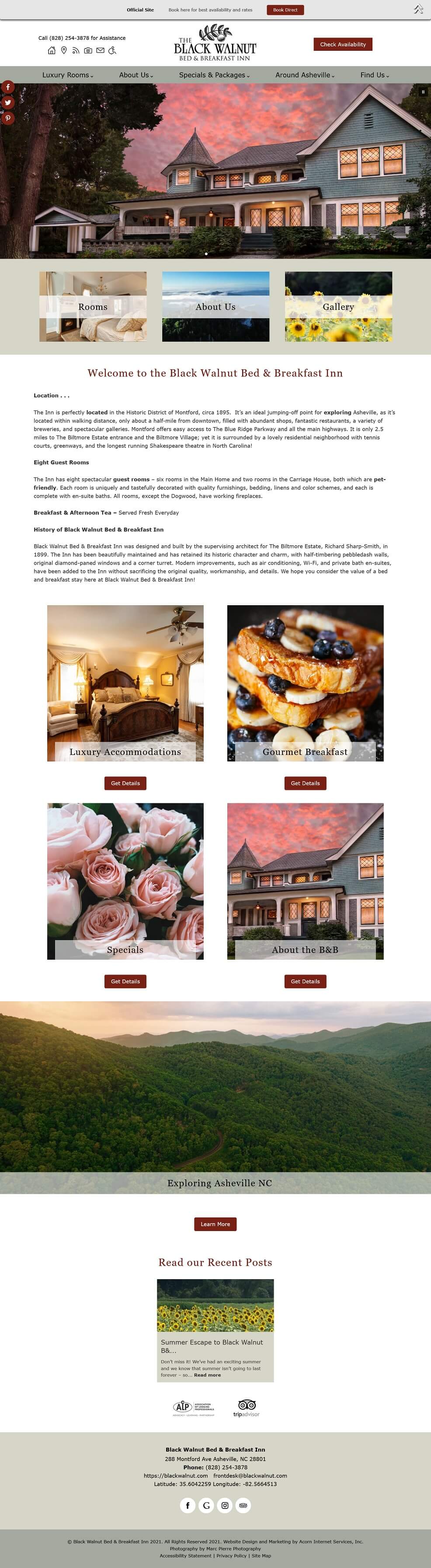 Black Walnut Bed & Breakfast home page