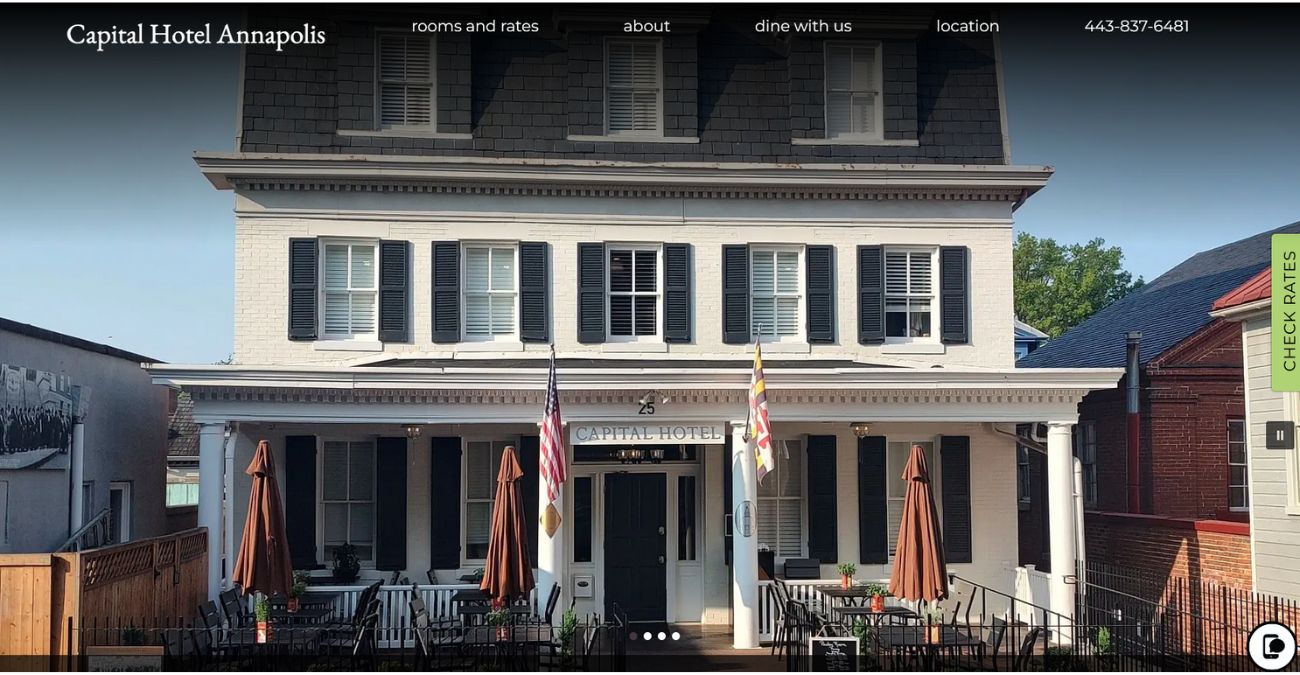 Capital Hotel Annapolis - Acorn Marketing Standard Website Design 2023 