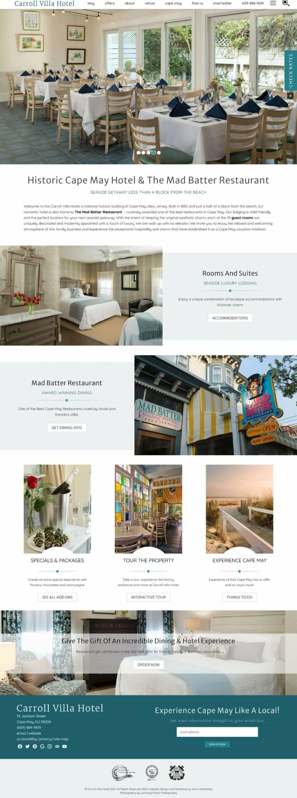 Carrol Villa Hotel website homepage screenshot