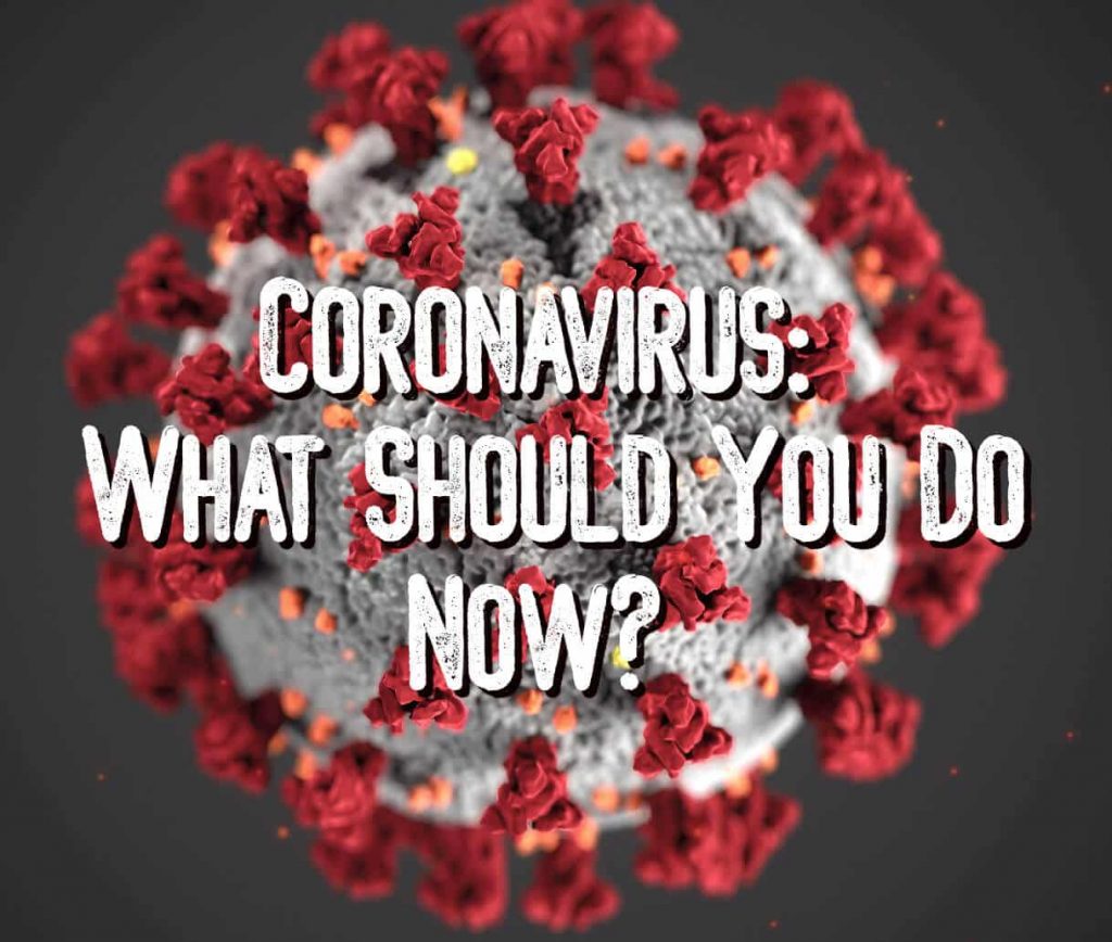 CDC-issued drawing of Coronavirus with text: Coronavirus: What Should You Do Now? 