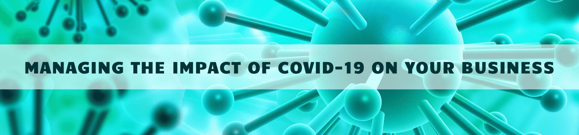 Covid 19 virus image in teals and greens