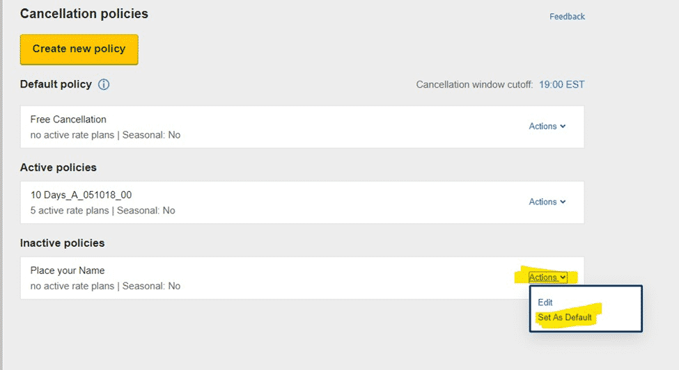 Expedia setup snapshot