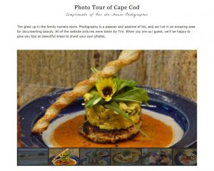 Example of a photo gallery on a website 