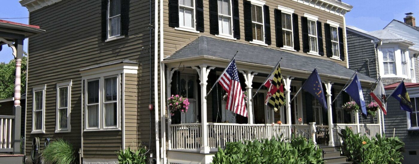 Exterior Flag House Inn in Annapolis, MD