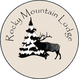 Rocky Mtn Lodge Logo Pine Tree and Elk