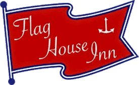 Flag House Inn logo with Red Flag and Anchor