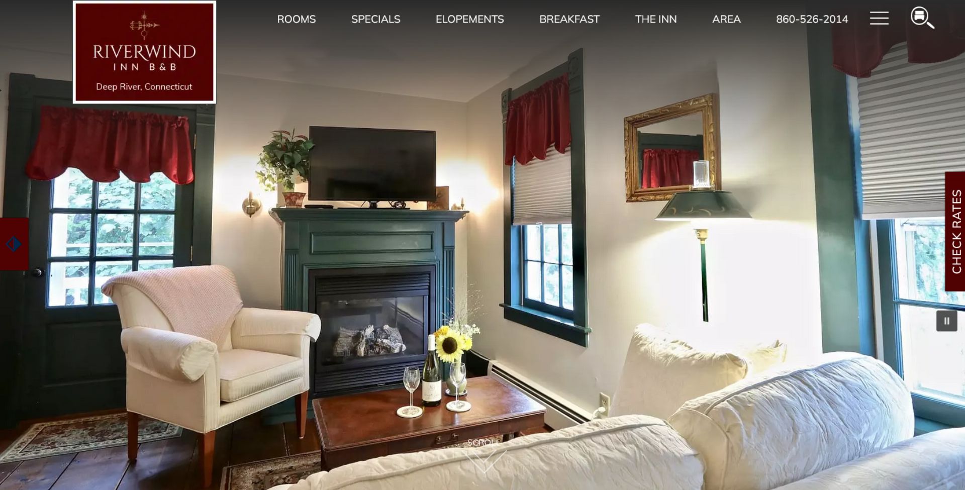 Riverwind Inn - bed & Breakfast website home page