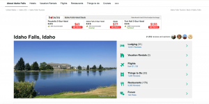 Screenshot of TripAdvisor's "About" a city feature